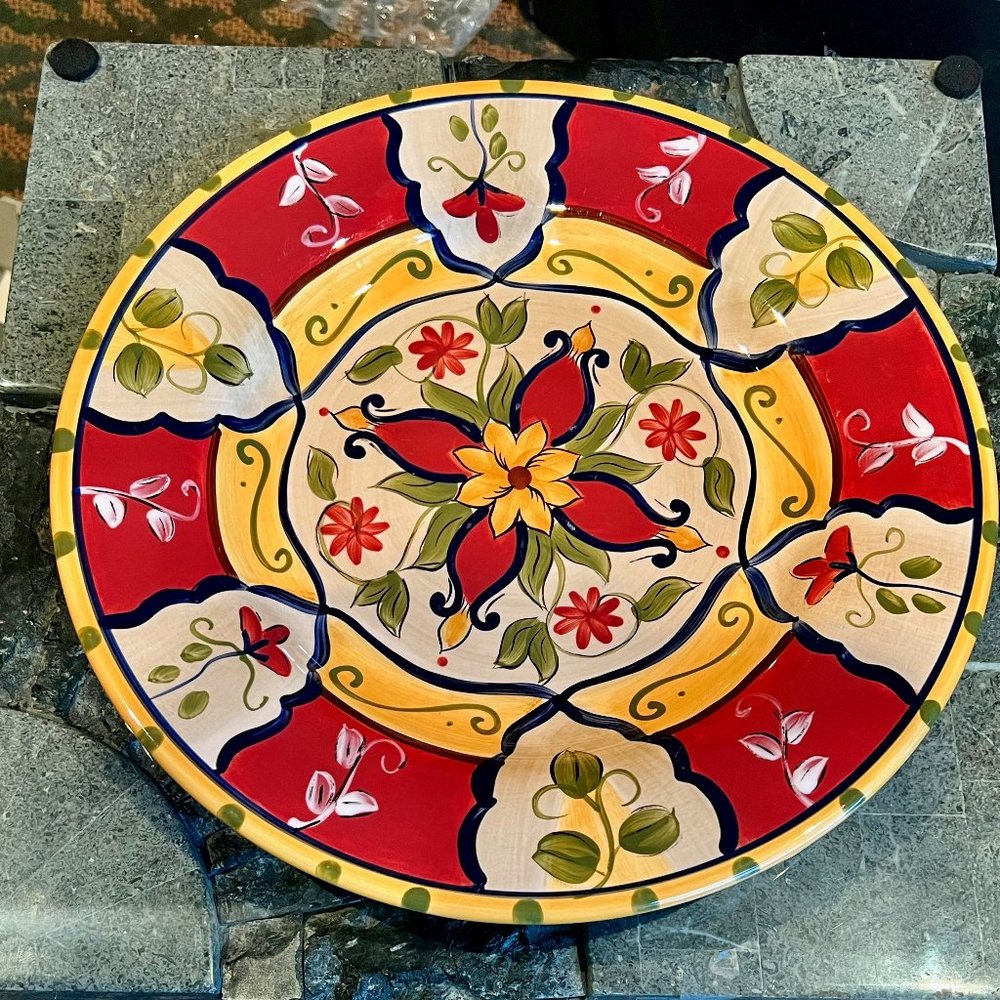 Hand Painted Vallarta Serving Plate 13"  Pier I